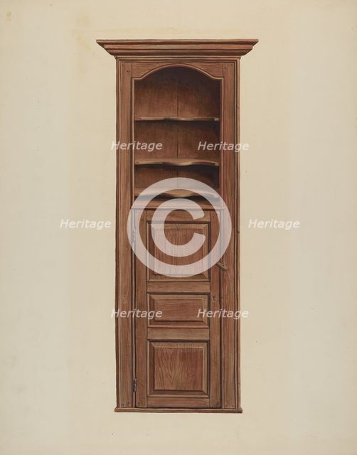 Cupboard, c. 1939. Creator: Leslie Macklem.
