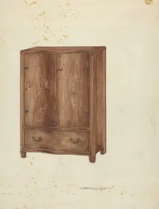 Cupboard, c. 1953. Creator: Edward Jewett