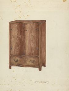 Cupboard, c. 1953. Creator: Edward Jewett