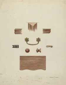 Cupboard for Corner, c. 1940. Creator: Edward Jewett
