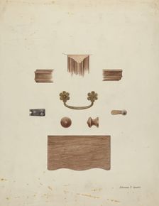 Cupboard for Corner, c. 1940. Creator: Edward Jewett