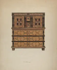 Cupboard with Drawers, 1936. Creator: Harold Merriam