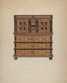 Cupboard with Drawers, 1936. Creator: Harold Merriam