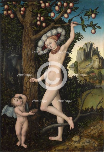 Cupid complaining to Venus, c. 1525. Artist: Cranach, Lucas, the Elder (1472-1553)
