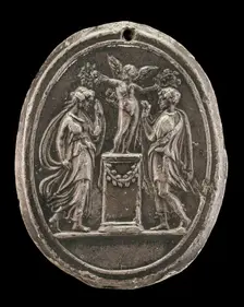 Cupid Crowning Two Lovers. Creator: Valerio Belli