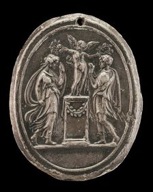 Cupid Crowning Two Lovers. Creator: Valerio Belli