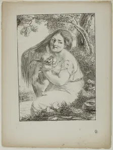 Cupid and a Young Woman, 1817. Creator: Vivant Denon