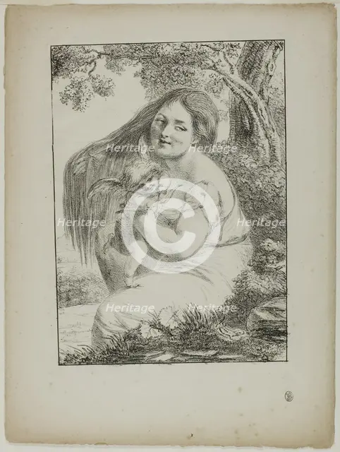 Cupid and a Young Woman, 1817. Creator: Vivant Denon.