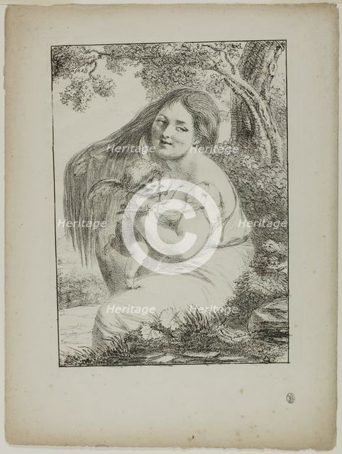 Cupid and a Young Woman, 1817. Creator: Vivant Denon.