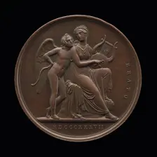 Cupid and Erato [reverse], 1837. Creator: Karl Friedrich Voigt