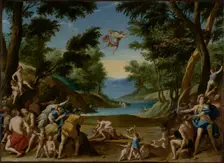Cupid and Pan, about 1600. Creator: Federico Zuccaro