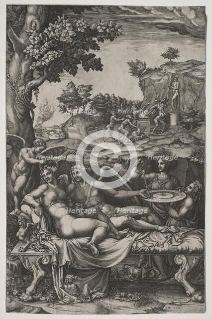 Cupid and Psyche, 1574. Creator: Giorgio Ghisi (Italian, 1520-1582).