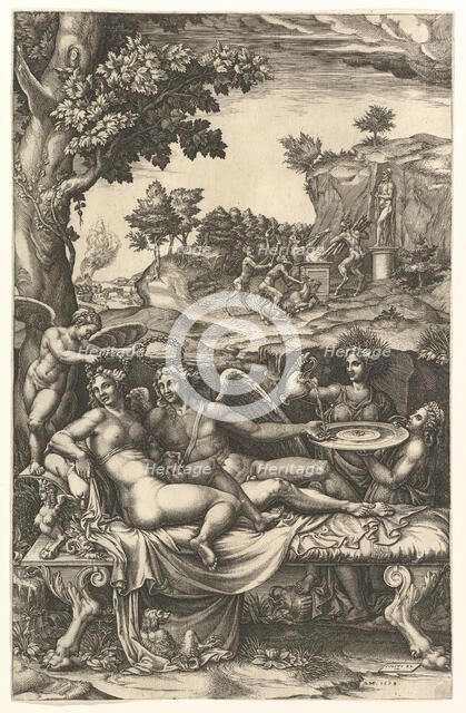 Cupid and Psyche, 1573-74. Creator: Giorgio Ghisi.