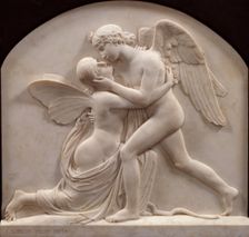 Cupid and Psyche, (1859?). Creator: John Gibson