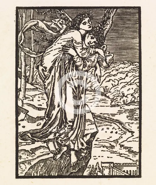Cupid and Psyche, 1880. Creator: Sir Edward Coley Burne-Jones.