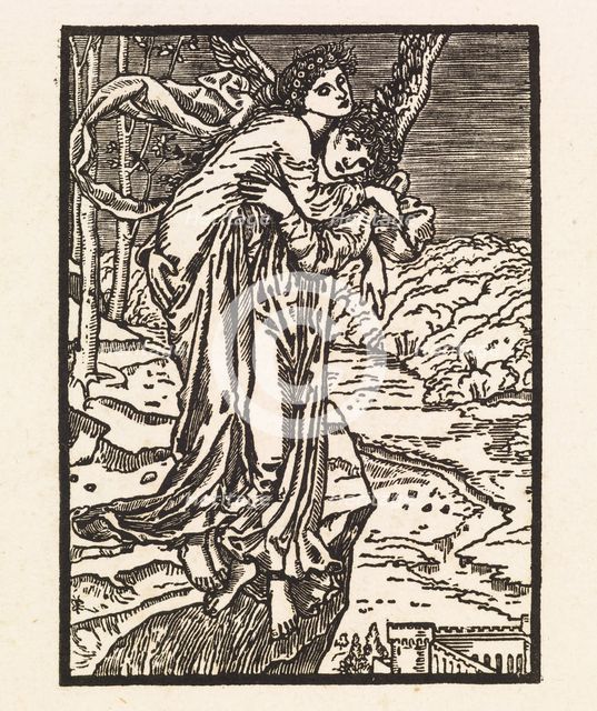 Cupid and Psyche, 1880. Creator: Sir Edward Coley Burne-Jones.