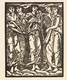 Cupid and Psyche - The Choir of unseen Folk singing to Psyche, 1880. Creator: Sir Edward Coley Burne-Jones