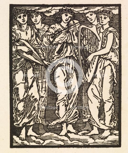 Cupid and Psyche - The Choir of unseen Folk singing to Psyche, 1880. Creator: Sir Edward Coley Burne-Jones.