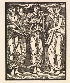 Cupid and Psyche - The Choir of unseen Folk singing to Psyche, 1880. Creator: Sir Edward Coley Burne-Jones