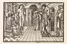 Cupid and Psyche - The reading of Apollo's Oracle to Psyche and her Father, 1880. Creator: Sir Edward Coley Burne-Jones