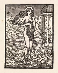 Cupid and Psyche - Venus on the Margin of the Sea, 1880. Creator: Sir Edward Coley Burne-Jones