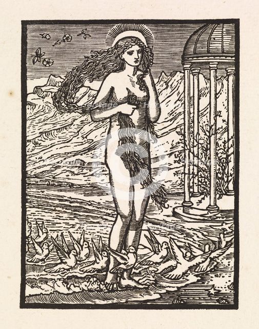 Cupid and Psyche - Venus on the Margin of the Sea, 1880. Creator: Sir Edward Coley Burne-Jones.