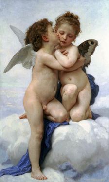 Cupid and Psyche as Children (The first kiss), 1890. Artist: William-Adolphe Bouguereau