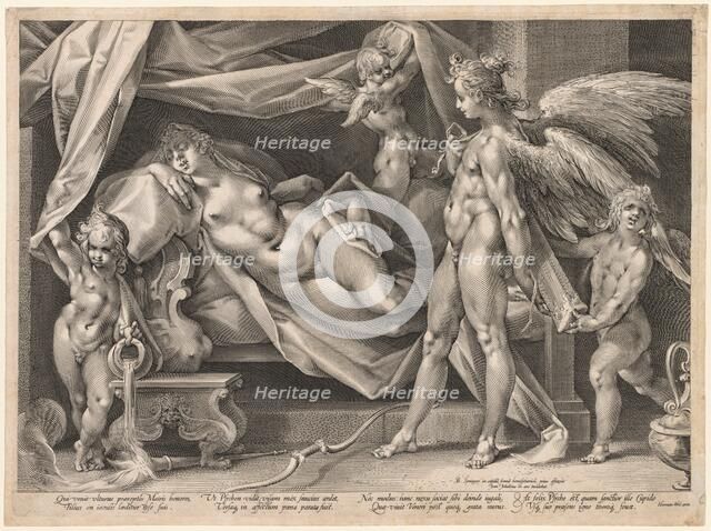 Cupid and Psyche, c. 1600. Creator: Jan Muller (Dutch, 1571-1628).