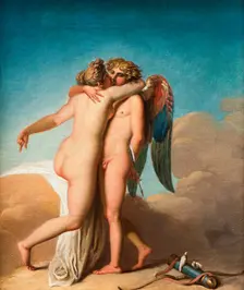 Cupid and Psyche embrace each other, n.d., c1770-1800. Creator: Nicolai Abraham Abildgaard