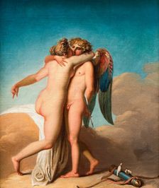 Cupid and Psyche embrace each other, n.d., c1770-1800. Creator: Nicolai Abraham Abildgaard