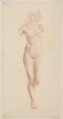 Cupid and Psyche - Female Nude - Study for Psyche, 1865-66. Creator: Sir Edward Coley Burne-Jones