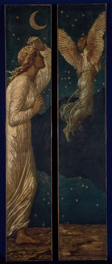 Cupid and Psyche - Palace Green Murals - Cupid Flying away from Psyche, 1881. Creator: Sir Edward Coley Burne-Jones