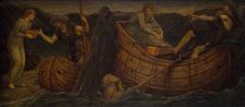 Cupid and Psyche - Palace Green Murals - Psyche giving the Coin to the Ferryman of the Styx, 1881. Creator: Sir Edward Coley Burne-Jones