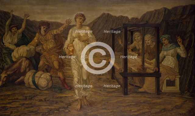 Cupid and Psyche - Palace Green Murals - Psyche set by Venus the Task, 1881. Creator: Sir Edward Coley Burne-Jones.