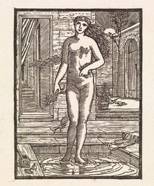 Cupid and Psyche - Psyche at the Bath, 1880. Creator: Sir Edward Coley Burne-Jones