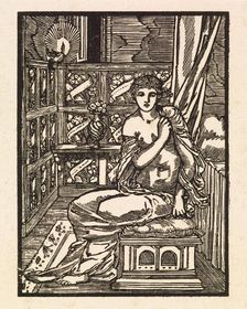 Cupid and Psyche - Psyche disrobing, 1880. Creator: Unknown