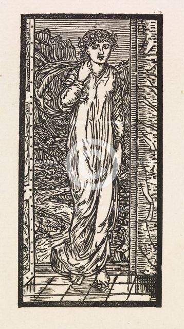 Cupid and Psyche - Psyche entering the Garden of Cupid's Palace, 1880. Creator: GF Campfield.