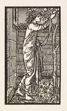 Cupid and Psyche - Psyche in Cupid's Garden, 1880. Creator: GF Campfield