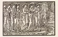 Cupid and Psyche - Procession of Musicians and Torchbearers accompanying Psyche to the..., 1880. Creator: Sir Edward Coley Burne-Jones