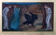 Cupid and Psyche - Study for the Palace Green Mural - Psyche sent by Venus the Task, 1872. Creator: Sir Edward Coley Burne-Jones