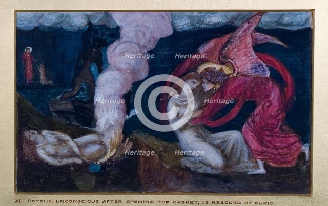 Cupid and Psyche - Study for the Palace Green Mural - Psyche receiving the Casket from..., 1872. Creator: Sir Edward Coley Burne-Jones.