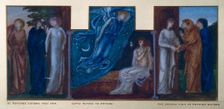 Cupid and Psyche - Study for the Palace Green Mural - Psyche's Sisters visit her at Cupid's... 1872. Creator: Sir Edward Coley Burne-Jones