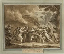 Cupid Advises Calypso to Set Fire to Mentor’s Ship, from The Adventures of..., 1808. Creator: Bartolomeo Pinelli