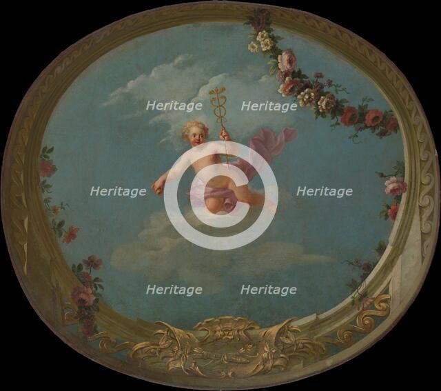 Cupid as a Messenger, with Caduceus, 18th century. Creator: Unknown.