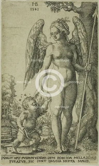 Cupid Bringing and Honeycomb to Venus, 1541. Creator: Hans Brosamer.