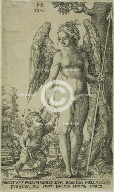 Cupid Bringing and Honeycomb to Venus, 1541. Creator: Hans Brosamer.