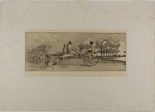 Cupid, Death, and the Next World, plate twelve from Intermezzos, 1881. Creator: Max Klinger