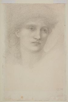 Cupid delivering Psyche - Study of Maria Zambaco for head of Psyche, 1867. Creator: Sir Edward Coley Burne-Jones