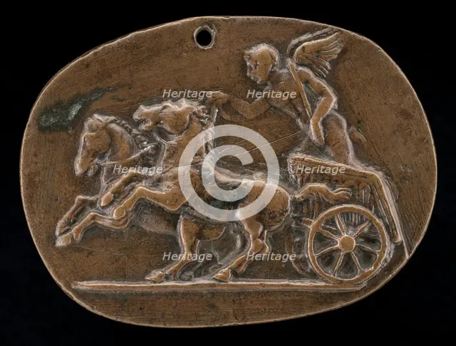Cupid Driving a Chariot, 15th century. Creator: Unknown.