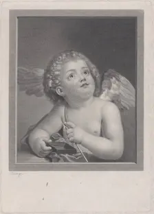 Cupid feeling the point of an arrow, 1790. Creator: Johann Friedrich Bause